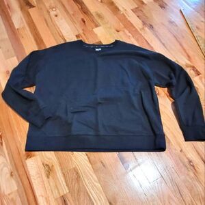 🤸‍♀️3 for 12🤸‍♂️ Zelos Solid Black Crew Pullover Sweatshirt Drop Shoulders XL